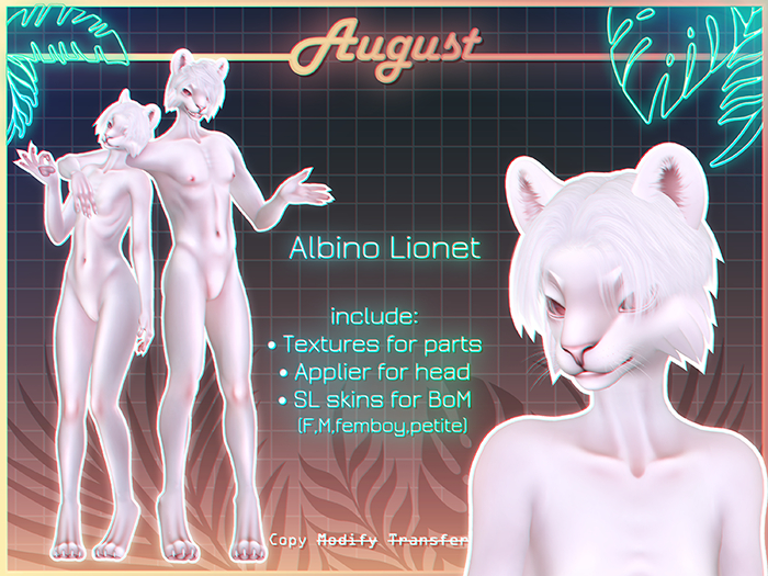 [• AUGUST •] - Albino lionet BoM