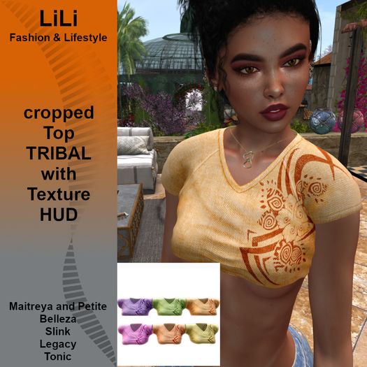 LiLi - Cropped T-Shirt Tribal