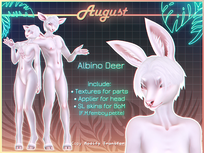 [• AUGUST •] - Albino Deer BoM
