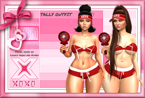 XOXO - TALLY OUTFIT RED / WHITE