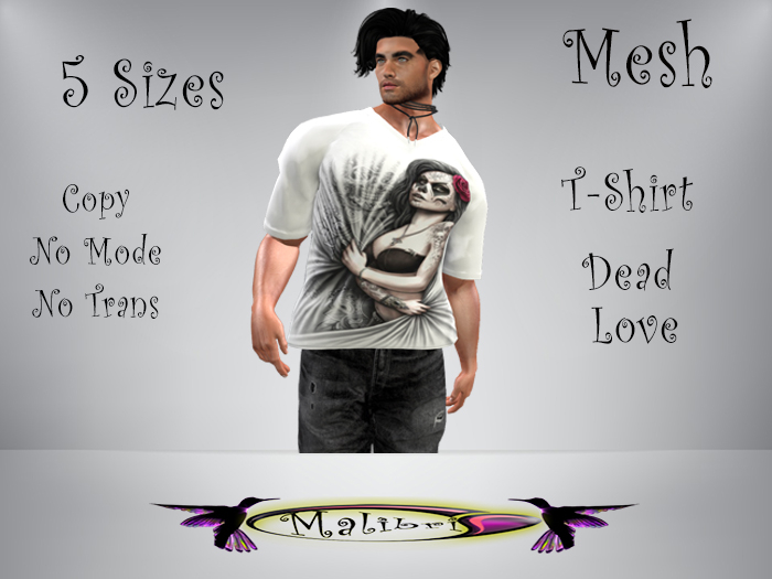 Mesh Box Mesh Gothic T-Shirt Dead Love 5 Sizes *