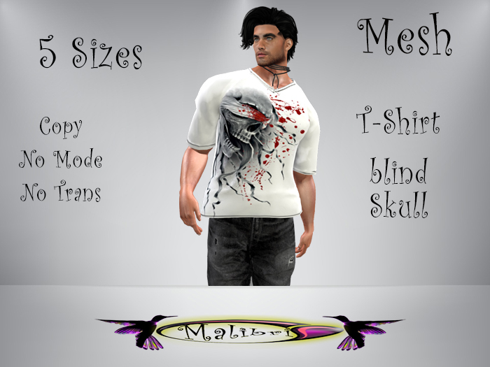 Mesh Box Mesh Gothic T-Shirt Blind Skull 5 Sizes *
