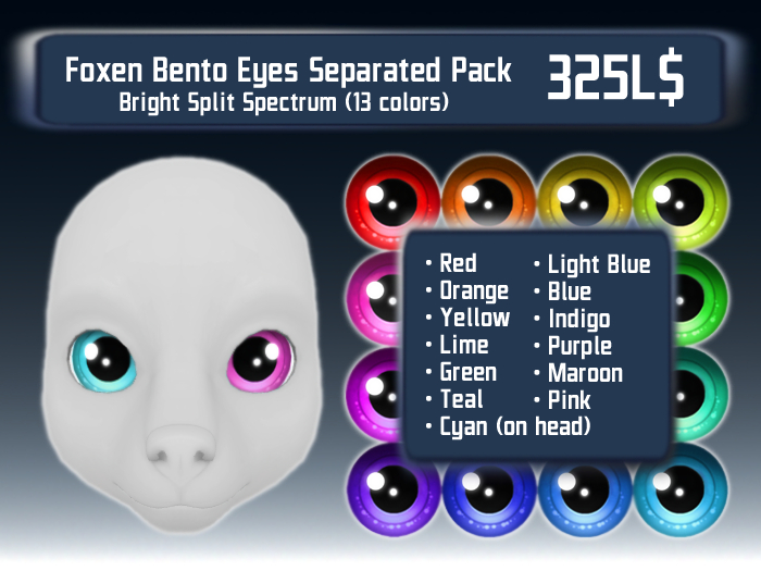 Foxen Eyes Applier Separated Pack (Bright Split Spectrum 13 colors)