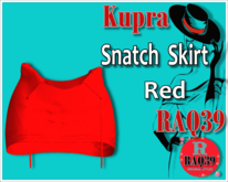 [R39] Kupra Snatch Skirt Red