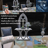 Cathedral frame accent side table set-Box