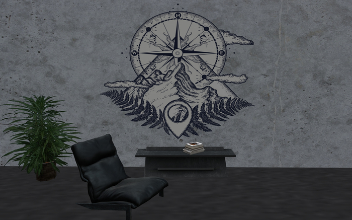 Compass wall sticker decal mural 