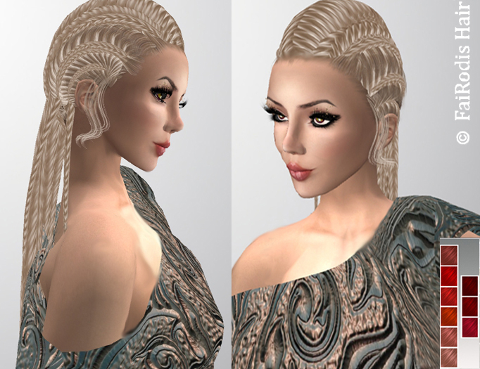 FaiRodis Vefried hair light reds with decoration pack