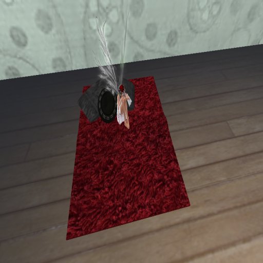 Lonely Hearts Rug - Red Shag