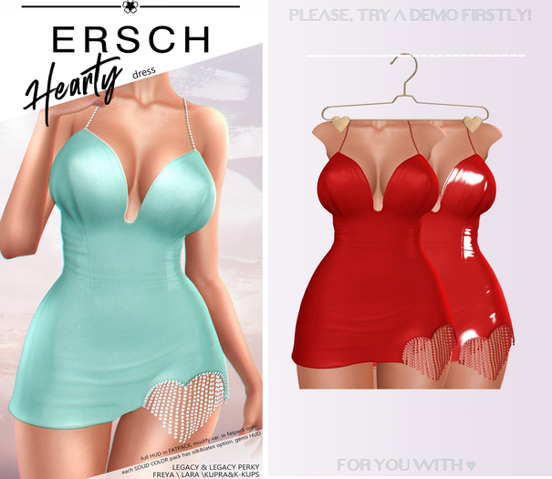 ERSCH - Hearty dress solid -red-