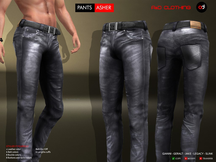 A&D Clothing - Pants -Asher- Charcoal