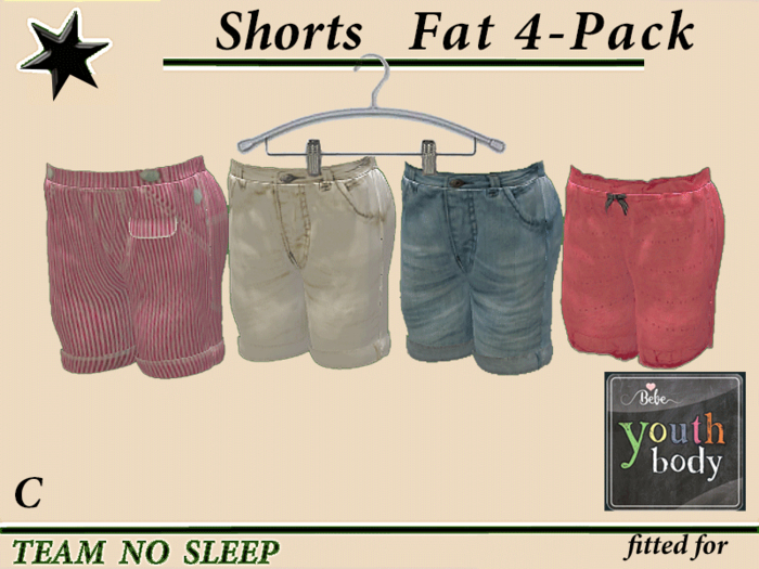 Fat pack shorts 4 pink