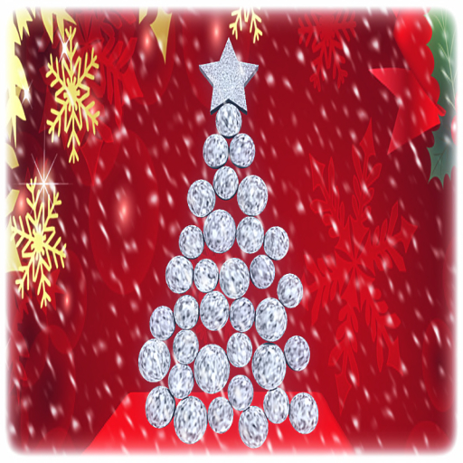 Silver Glitter Ball Tree - Hanging