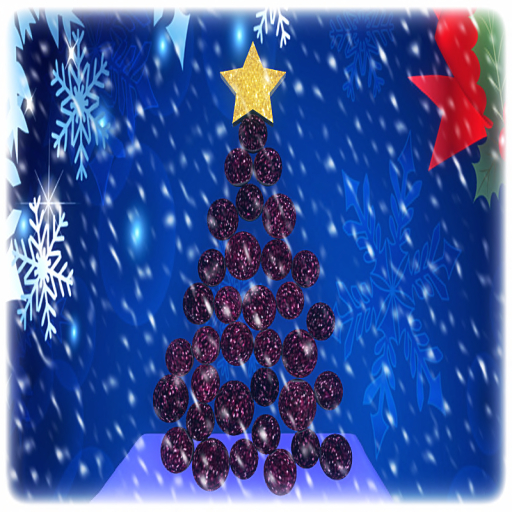 Maroon Gliiter Ball Tree - Hanging