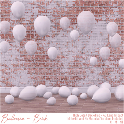[piXit] Balloonia Backdrop - Brick