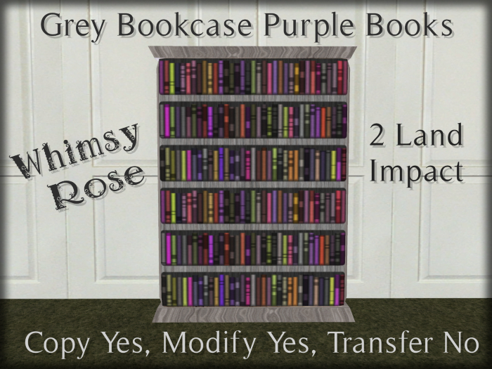 [WR] Grey Bookcase Purple Books (C/M)