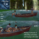 Floating row boat for 2 fishing diving Box