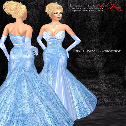 *DNR* Kimi Gown Set in Powder Blue