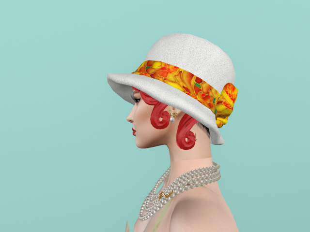 Cloche hat + Curls