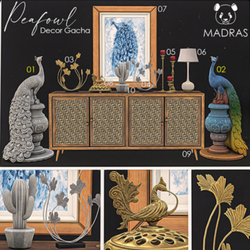 MADRAS - Peafowl Decor Gacha *Full Set*