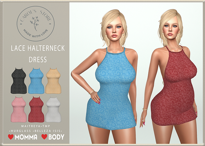 Lace Halterneck Dress FATPACK