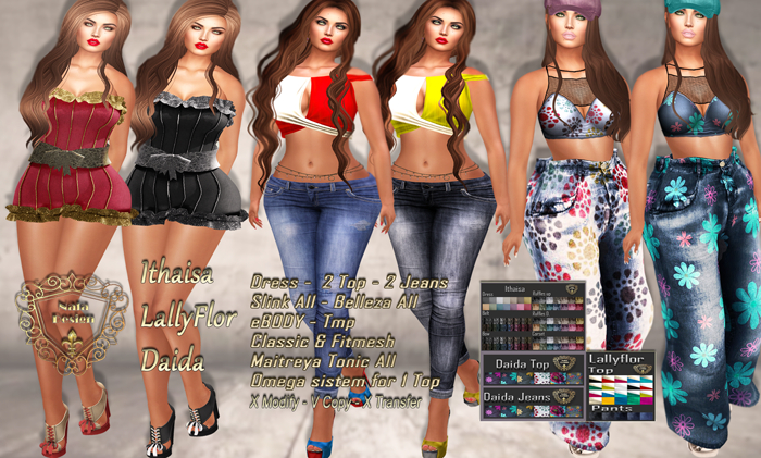 ND - LallyFlor&Daida&Ithaisa Outfit Fatpack - Mesh Bodies
