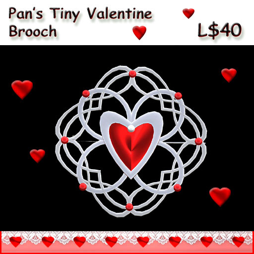 Pan's Tiny Valentine Brooch