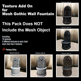 Full Perm Texture ADDON  Gothic Wall Fountain