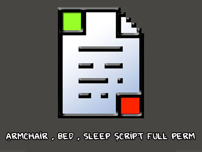 Armchair , bed , sleep Script full perm