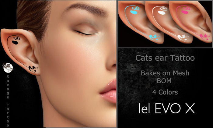 Savage - Cats ear tattoo.