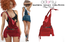 adorsy - Riley Overall Deep Red - Maitreya/Legacy/Lara Petite
