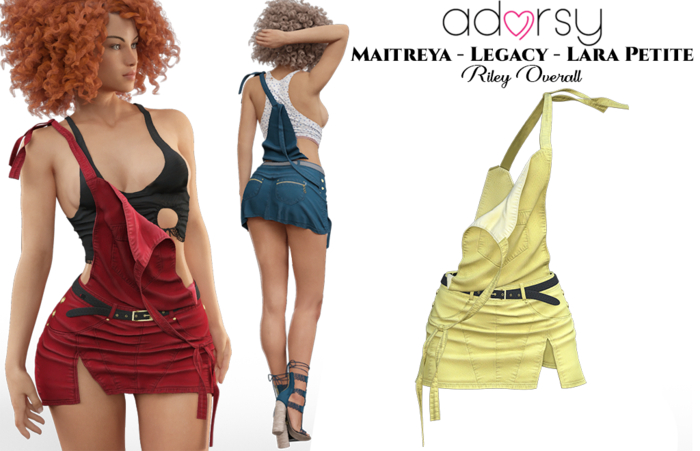 adorsy - Riley Overall Yellow - Maitreya/Legacy/Lara Petite