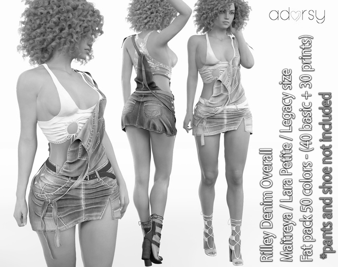 adorsy - Riley Denim Overall DEMO - Maitreya/Legacy/Petite