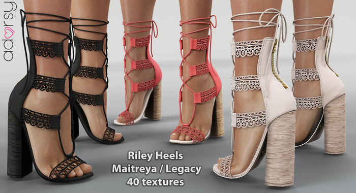adorsy - Riley Heels Fatpack - Maitreya/Legacy
