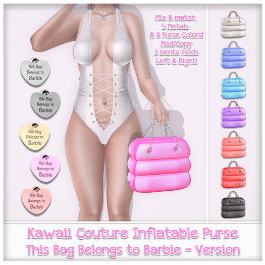 Kawaii Couture - Inflatable Purse - Barbie