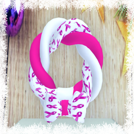 Pink Ribbon Braided Wreath