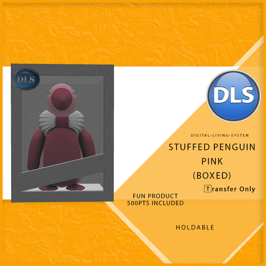 DLS Fun - Stuffed Penguin Pink BOXED