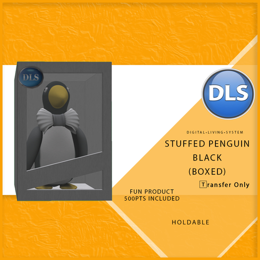 DLS Fun - Stuffed Penguin Black BOXED