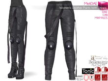 Dae, Obj, FBX, And Texture Files Women's Leather Pants With Straps Slink, Maitreya, Ocacin, Belleza, Freya, Voluptuous