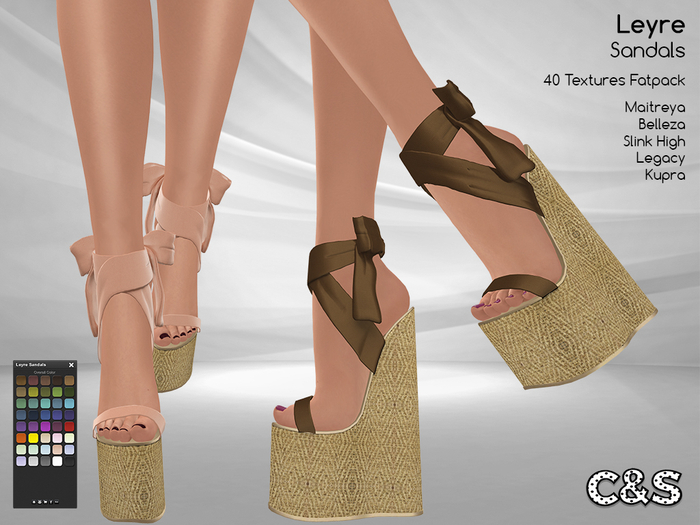 C&S Leyre Sandals for Maitreya Lara, Slink, Belleza, Legacy and Kupra. 40 Text.