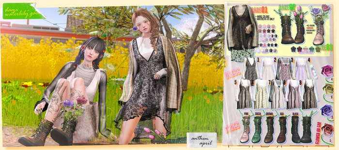 dami_waterlily gacha_flower*3 (ear R) resize