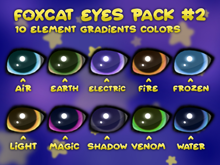 Happy Paw Foxcat Eyes Pack #2 Element Gradients