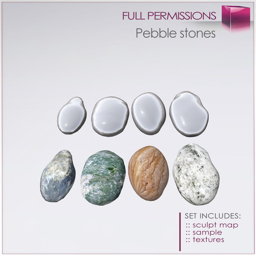 Full Perm Sculpted Pebble Stones with textures