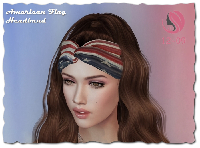{1209} American Flag Headband - Cloth