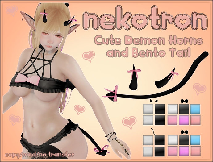 [Nekotron] Cute Demon Horns and Bento Tail