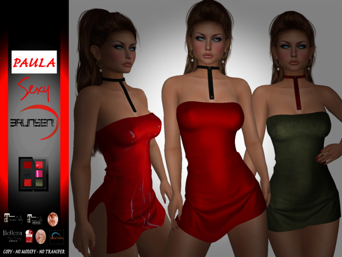 Brunsen Couture - Paula Sexy Open Dress FATPACK
