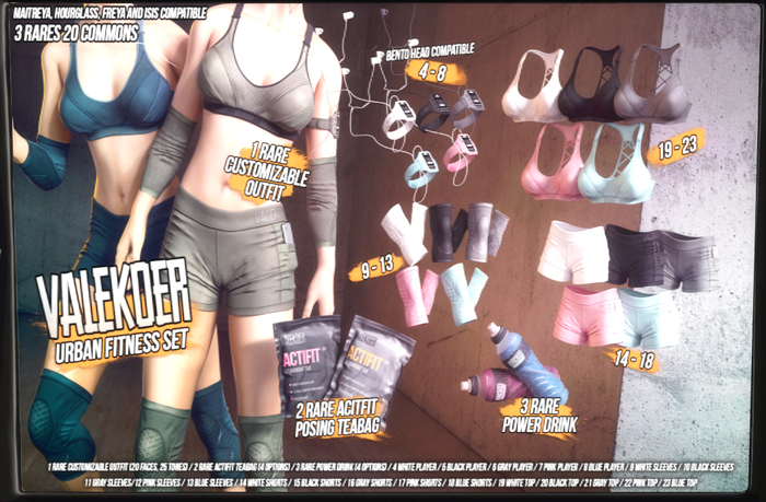 [VALE KOER] 2 URBAN FITNESS ACTIFIT TEA RARE