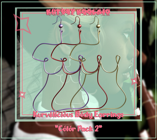 ![Kutesy Koolaid] Kurvelicious Body Earrings *Color Pack 2*