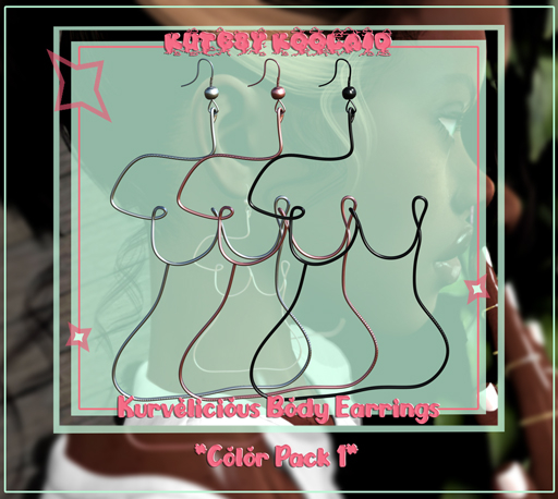 ![Kutesy Koolaid] Kurvelicious Body Earrings *Color Pack 1*