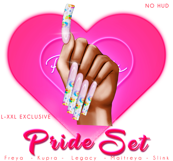 !! Pinky's Nails !! Pride Set ' L-XXL Square