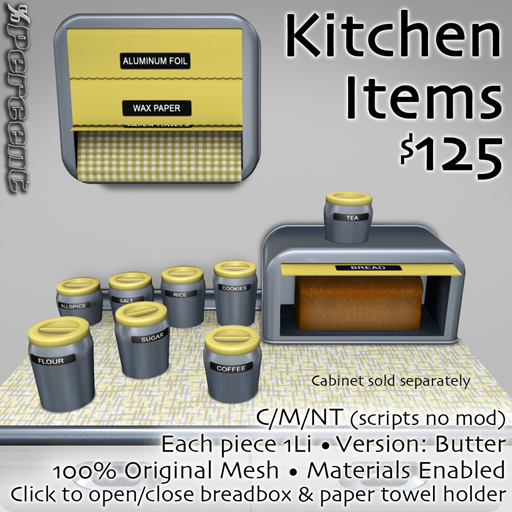 %Kitchen Items (yellow) *MESH* Delivery Box